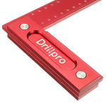 Drillpro 150/200mm Metric Precision Woodworking Square Aluminum Alloy Wide Seat Scribing Tool L 90° Right Angle Ruler