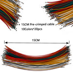 MX1.25MM Connector Kit Pre Crimped Cable 15CM 10 Colors 2-10 Pin Housing Heat Shrink Tubing Electronics Prototyping Wiring Solution