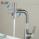 Pull Out Basin Faucet 360° Rotatable 304 Stainless Steel Kitchen Sink Mixer Tap with Pull Out Sprayer Hot And Cold Dual Control