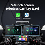 5.0 inch Wireless CarPlay Moto Android Auto Portable Digital GPS Moto Navigation Motorcycle Dashboard Display Screen TPMS