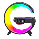 15W 10W 7.5W 5W Multifunctional Wireless Charger Alarm Clock Speaker RGB Light Fast Charging Station for iPhone 15 14 13 for Huawei Mate60 Pro for Samsung Galaxy S23 for Xiaomi 13pro