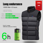 LinkMejor HV-11 Heated Vest 11 Heating Areas Men Jacket Heated Winter Womens Electric Usb Heater Tactical Jacket Man Thermal Vest Body Warmer Coat