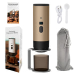 Comfook Portable Capsule Coffee Machine Support Capsules & Powder Brewing Coffee Maker with Digital Display 7800mAh Battery