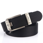 LinkMejor 120cm Men Tactical Belt Quick Release Outdoor Military Metal Belt Soft Wear-resistant Nylon Sports Ratchet Belt