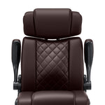 HOFFREE Ergonomic Office Chair with Adjustable Lumbar Support Executive Leather Desk Chair Flip Up Arms Headrest 440lbs Heavy Duty Base Swivel Rolling Computer Chair for Home Work Study