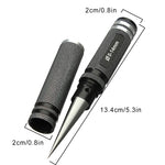 Manual Hole Punch Tool Metal Hole Puncher Hole Expanding Reamer Alloy Steel Aluminum 0-14mm Long Handle Lightweight Sharp Cutter Head for RC Model Car Tamiya HPI Axial Losi Kyosho HSP Tools
