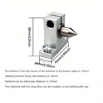 Double Bearing Extendable Tailstock Assembly Bracket Tailstock Telescopic Rotary Centerless Live Thimble 2060 Profile Compatible Lathe Accessories Woodworking Jewelry Jade Processing Toolpost