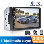 7018B Car Radio 7 Inch 2Din FM Modulator Stereo Receiver Support RearView Camera Audio Player Bluetooth Mirror Link MP5