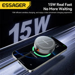 LinkMejor Z19 3-in-1 15W Wireless Charger with Retractable Cable Phone Stand Design Fast Wireless Charging Pad for Smart Phones for iPhone 17 17Pro 16 15 Pro Max for HUAWEI for SAMSUNG for Apple Watch for Airpods