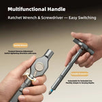 LinkMejor RS1 PLUS 38-in-1 Ratchet Screwdriver Kit Magnetic T-Handle Precision Tool Set with S2 Steel Bits