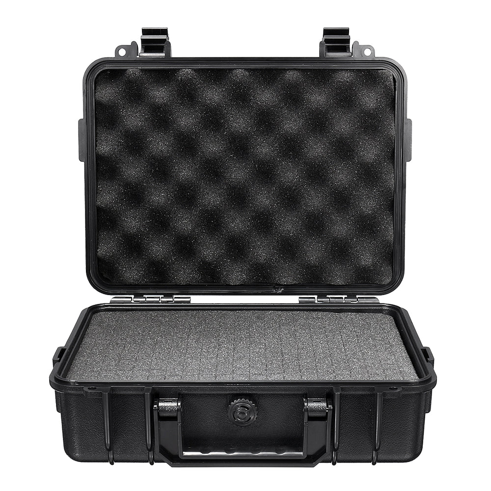 363x290x160mm Plastic Safety Equipment Case Waterproof Hard Carry Tool Box Shockproof Storage Box with Sponge for Tools Camera