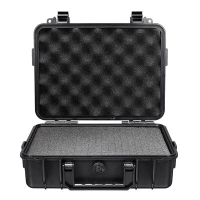 363x290x160mm Plastic Safety Equipment Case Waterproof Hard Carry Tool Box Shockproof Storage Box with Sponge for Tools Camera