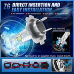 Z6 LED Headlight Bulbs 2200LM 6500K Cool White CSP Mini All-in-One Car Headlamp Conversion Kit