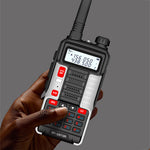 LinkMejor BF-UV10R Plus 10W 4800mAh UV Dual Band Two-way Handheld Radio Black Walkie Talkie 128 Channels LED Flashlight USB Rechargeable Outdoor Hiking Intercom