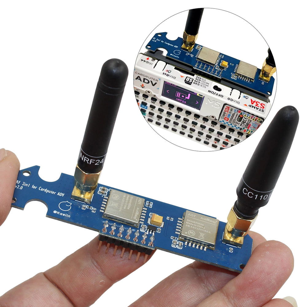 M5Stack Cardputer ADV Dual RF Module CC1101 NRF24 SubGHz 24GHz Wireless Signal Transceiver Compatible with Bruce Firmware