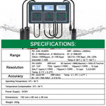 WiFi Tuya Smart Water Quality Tester PH ORP TDS EC SALT S.G TEMP CF Monitor Controller Aquarium Water Quality Tester Data Logger