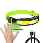 LinkMejor Sensor Headlight Built in Battery Fishing Headlamp Rechargeable 6 Modes Head Torch Outdoor Camping Flashlight
