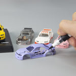LinkMejor R02 1/64 2.4G RWD Drift RC Car Mini Race LED Light Radio Control High-Speed Motor On-Road Racing Vehicle Model Boys Gifts 60 Minutes Playing Time Toys