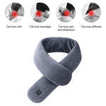 LinkMejor 3 Gears Electric Heating Scarf 80-100cm Adjustable USB Rechargeable Uniex Fashion Winter Warm Neckerchief Plush Collar
