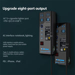 200W High Power Car Inverter Charger 12V To 110V 220V Multi-Function Converter Type-C Mobile Phone Fast Charging with Eight Output Port