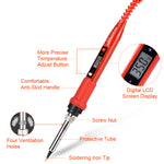 LinkMejor 908S 220V 80W LCD Electric Welding Soldering Iron Adjustable Temperature Solder Iron With Soldering Iron Tips