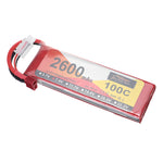 LinkMejor Power 7.4V 2600mAh 100C 2S LiPo Battery T Plug for RC Car