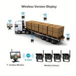 7" Monitor Parking Driving Monitoring Recorder Vehicle with 2 Backup Cameras for RV/SUV/Van/Pickup/Truck/Trailer