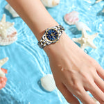 LinkMejor Women Luxury Watch Luminous Waterproof Quartz Watch Analog Calendar Business Wrist Watch Date Watch Stainless Steel Ladies Wristwatch