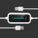 LinkMejor YY-DL01 USB-A to USB-A Cable USB2.0 High Speed PC to PC Data Sync File Transfer Bridge Cable Plug and Play for PC Computer Laptop