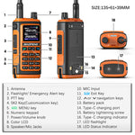 LinkMejor UV-17 Pro GPS Handheld Walkie Talkie Six Bands Wireless Copy Frequency Flashlight Type-C Charger Ham Transceiver FM Radio