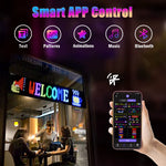 LinkMejor Car sign, programmable LinkMejor sign, Flexible Matrix panel by Bluetooth APP, Bright scrolling LinkMejor sign, LinkMejor Display and Sign board for store, shop, bar and business areas