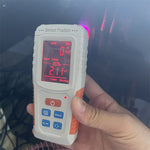 KJB-05 Digital EMF Meter 3-in-1 Electromagnetic Field Tester for E-Field H-Field Temperature Rechargeable Handheld Dosimeter with Color LCD Sound-Light Alarm