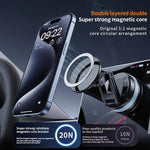 Magnetic Vacuum Suction Car Phone Holder Foldable & Extendable Mount for Windshield/Dashboard Universal Fit for All Smartphones