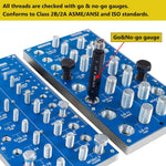 2 in 1 Nut and Bolt Thread Checker 38 Holes Bolt Size Thread Identifier Gauge Standard Metric Bolt Nut Gauge