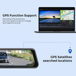 LinkMejor AR09 Dual Camera Dash Cam 2K Front 1080P Rear 10inch IPS Touch Screen Night Vision WiFi Parking Monitor Rearview Mirror Dash Cam DVR