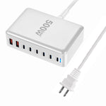[GaN Tech]LinkMejor YMX-500W 500W 8-Port USB PD Charger 2USB-A+6USB-C PD QC Fast Charging Desktop Charging Station EU Plug US Plug for iPhone 16 16 Pro 15 14 13 Pro Max for Huawei Mate XT for Xiaomi 15pro for Samsung Galaxy Z Flip6