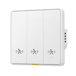 LinkMejor Tuya WiFi Smart 10G Human Radar Motion Sensor Switch Wall Light Switch 2-in-1 Neutral & No Neutral Wire APP Remote Voice Timer Alarm Control for Smart Life APP