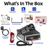 LinkMejor AR-7600 V2 30W GPS Dual Band Walkie Talkie with NOAA Weather Alert Air Band Receive DTMF 500 Channels Long Range Wireless Copy Frequency Mobile Ham Radio for Car Vehicle