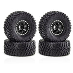 4PCS 1.0 Inch Aluminum Alloy Blade Wheels Gravel Tires Spare Parts for SCX24 FMS24 TRX4M RC Climbing Car Vehicle Models Accessories