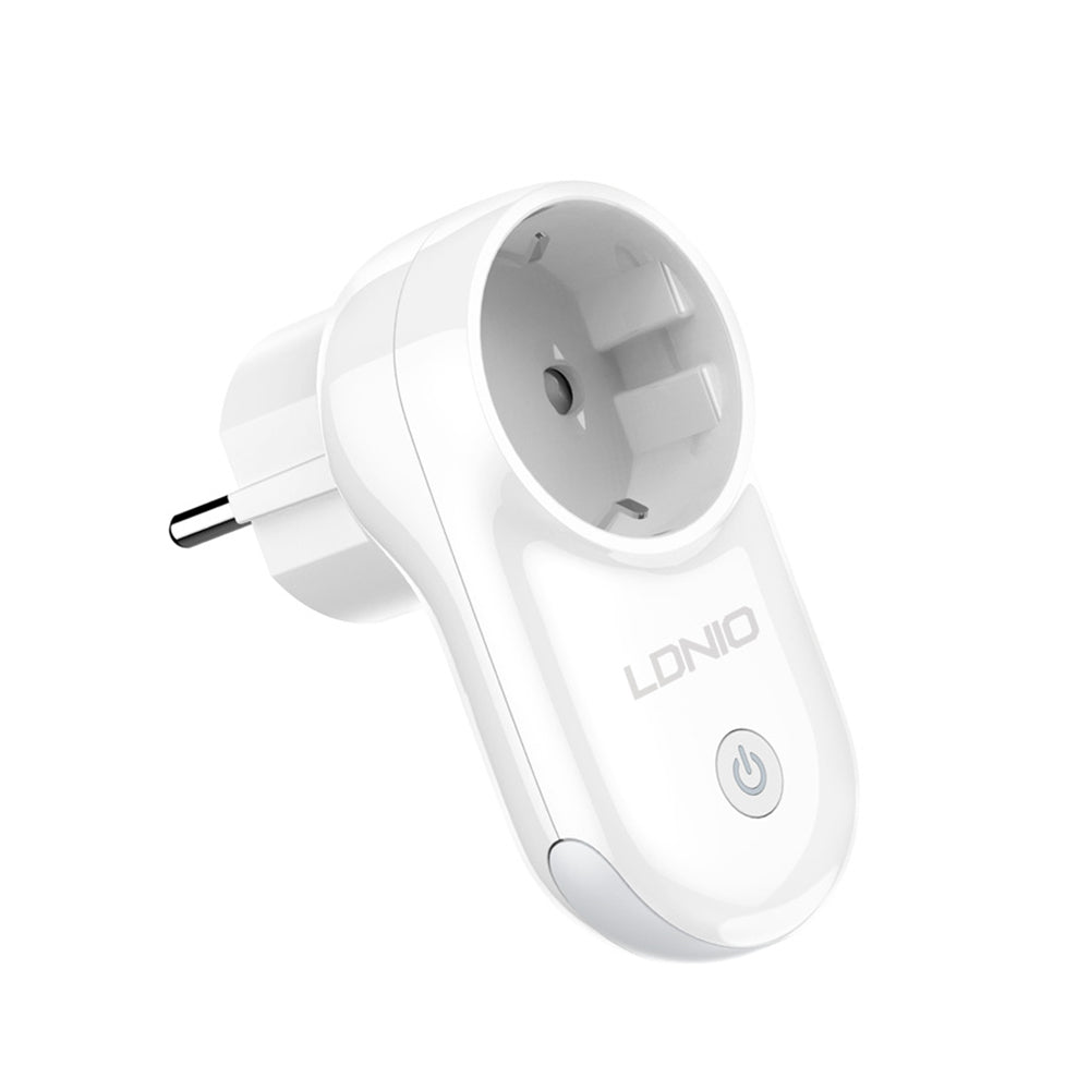 LinkMejor 16A Smart WiFi EU Plug Socket Real-time Current Voltage Power Monitoring APP Timing Outlet with LED Light Voice Control with Alexa Google