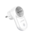 LinkMejor 16A Smart WiFi EU Plug Socket Real-time Current Voltage Power Monitoring APP Timing Outlet with LED Light Voice Control with Alexa Google