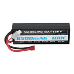 LinkMejor 7.6V 8500mAh 100C 2S Lipo Battery T Plug for RC Car