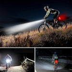 LinkMejor Solar Rechargeable LED Bicycle Headlight Anti-glare Type-C Charging Waterproof Bike Front Light for MTB Night Riding Safety