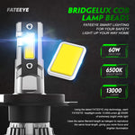 LinkMejor A700-F6 2PCS 60W LED Car Headlight Bulbs 13000LM LED Front Headlamp 6500K IP68 Waterproof for Car Modification