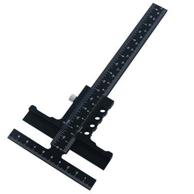 Premium Sliding Marking Gauge Aluminum Alloy Scribing Measuring Tool with Precision Depth Gauge And T-Square Ruler