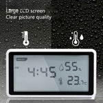 2Pcs Deli Electronic Thermometer Hygrometer Weather Station with High Precision 0.1℃ Temperature Humidity LCD Display Clock Function Long Battery Life- Ultimate Indoor Weather Monitoring Station