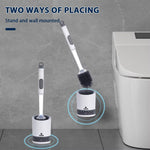 Silicone Plus Liquid Toilet Brush No Dead Corner Toilet Cleaning Brush Water Spray Soft Brush  Long Handle TPR Silicone Refillable Brush with Wall Mounted Bathroom Cleaning