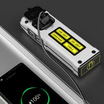 LinkMejor COB LED Flashlight 2000mAh 7Gear Double Light Source Flashlight Mini Torch Magnet Emergency Power Bank Portable Outdoor Camping Light