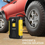 LinkMejor Multi-function 2 In 1 Car Jump Starter Air Pump Portable Air Compressor Auto Tire Inflator Emergency Power Supply with LED Emergency Light