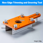 2-in-1 Wood Router Slotting Locator Accurate Grooving Bracket Handheld Edge Trimmer Base Precision Woodworking Milling Tool